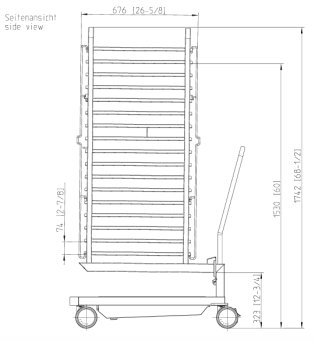 Рама с направляющими 20-2-1, 17 уровней RATIONAL 60.22.396